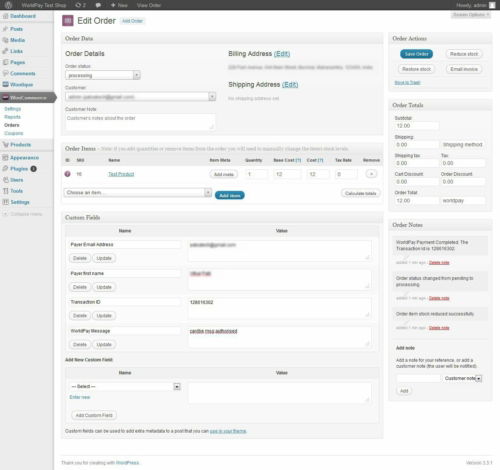 WorldPay Business Gateway 350 for WooCommerce