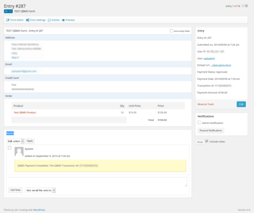 QuickBooks Payment Gateway for Gravity Forms