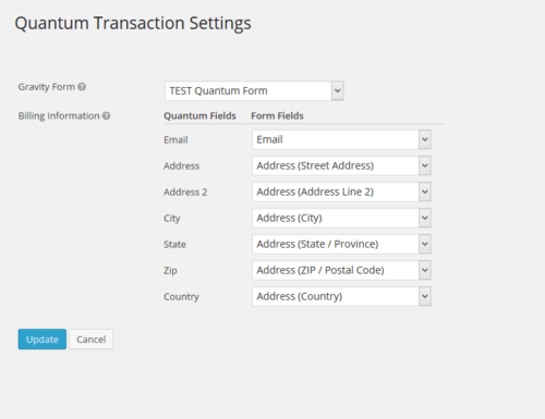 Quantum Payment Gateway for Gravity Forms