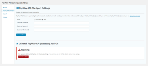 PayWay API (Westpac) Gateway for Gravity Forms