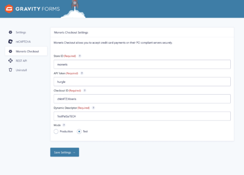 Moneris Checkout Gateway for Gravity Forms