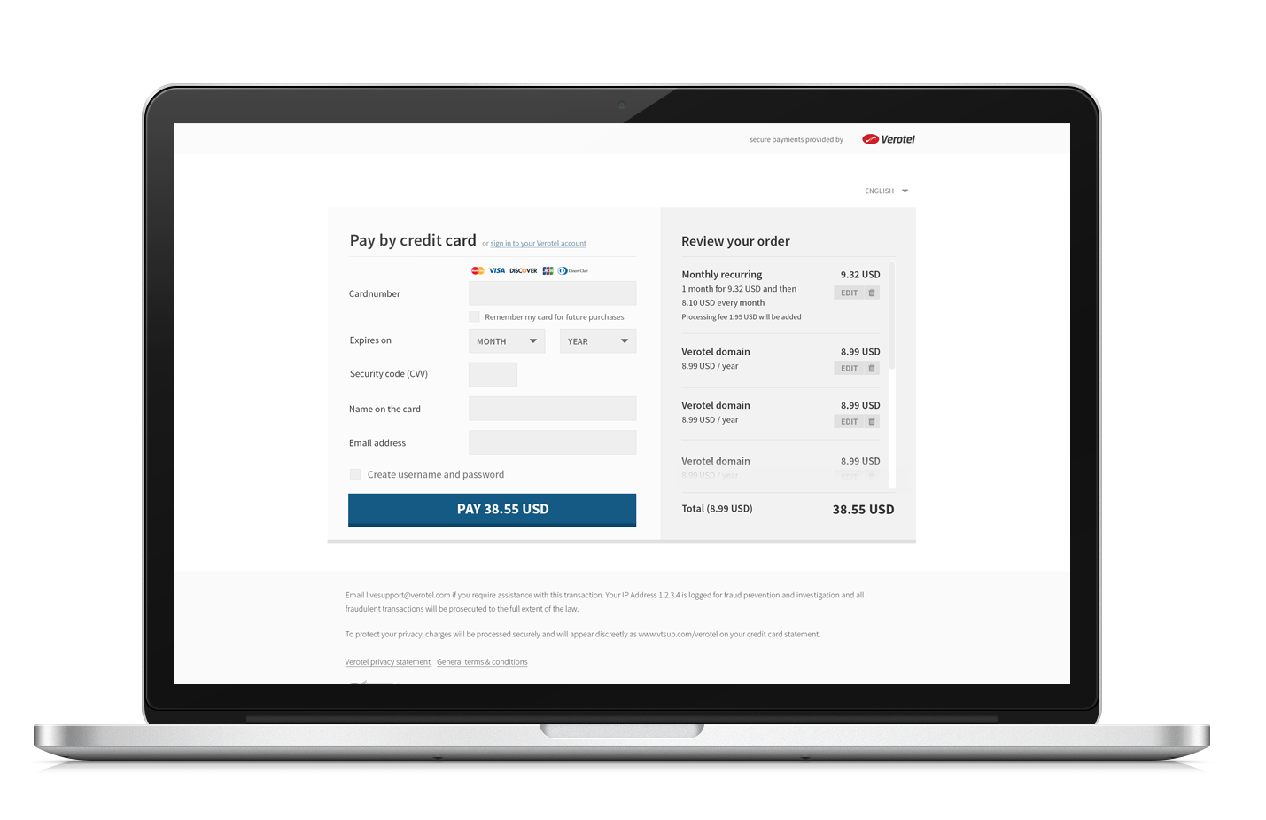 Verotel FlexPay for Easy Digital Downloads
