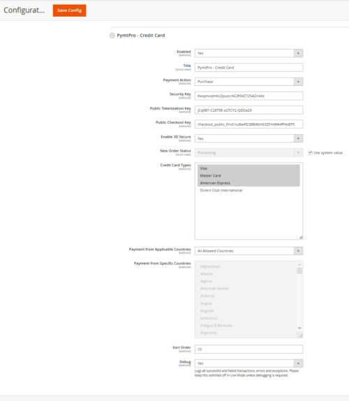 PymtPro Payment Gateway for Magento